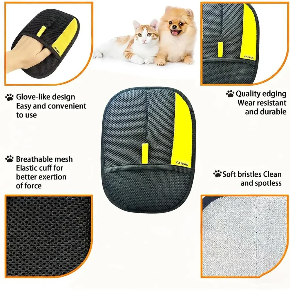 Electrostatic Pet Hair Removal Gloves: Quick Wiping - Reusable & Washable 1pcs